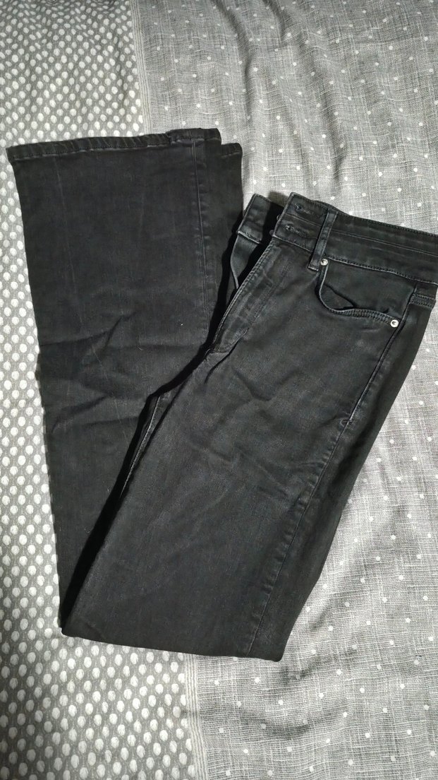 Siyah Flare Jean - Görsel 2