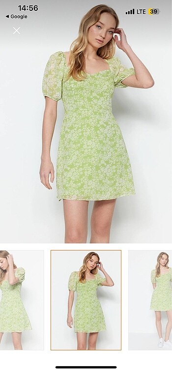 Sırtı Bağlama Detay Prenses Kol Elbise - Görsel 5