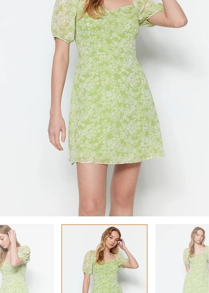 Sırtı Bağlama Detay Prenses Kol Elbise - Görsel 5