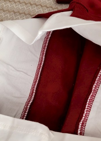 7 Yaş Beden bordo Renk Bordo Fermuarlı Kız eşofman Takım