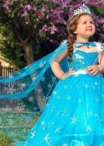 5 yaş elsa elbise ve doğum günü malzemeleri