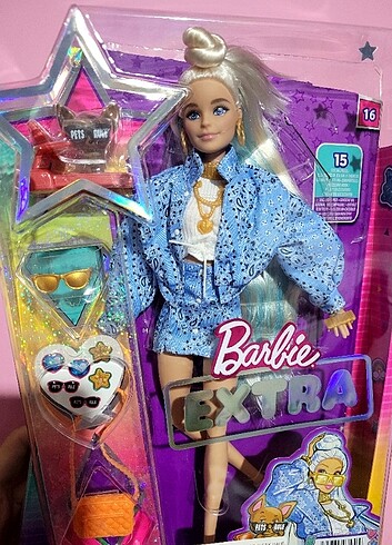 Beden Barbie extra mavi takımlı bebek