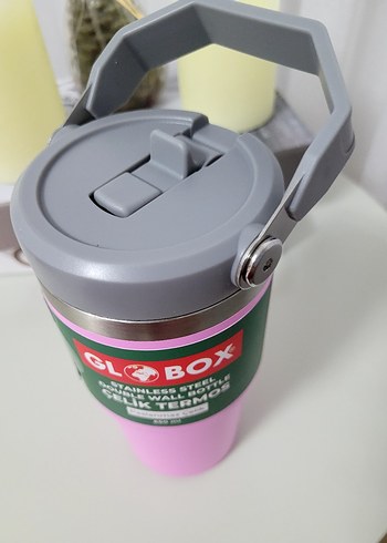 650 ml Pembe Çelik Termos - GLOBOX - Görsel 2