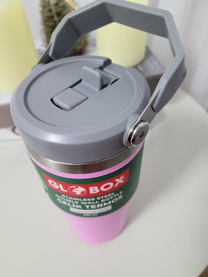 650 ml Pembe Çelik Termos - GLOBOX - Görsel 2