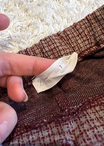 6 Yaş Beden bordo Renk Kız çocuk kışlık kumaş şort Etek