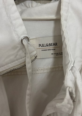 Beyaz Kemerli Kadın Denim Ceket - Görsel 2