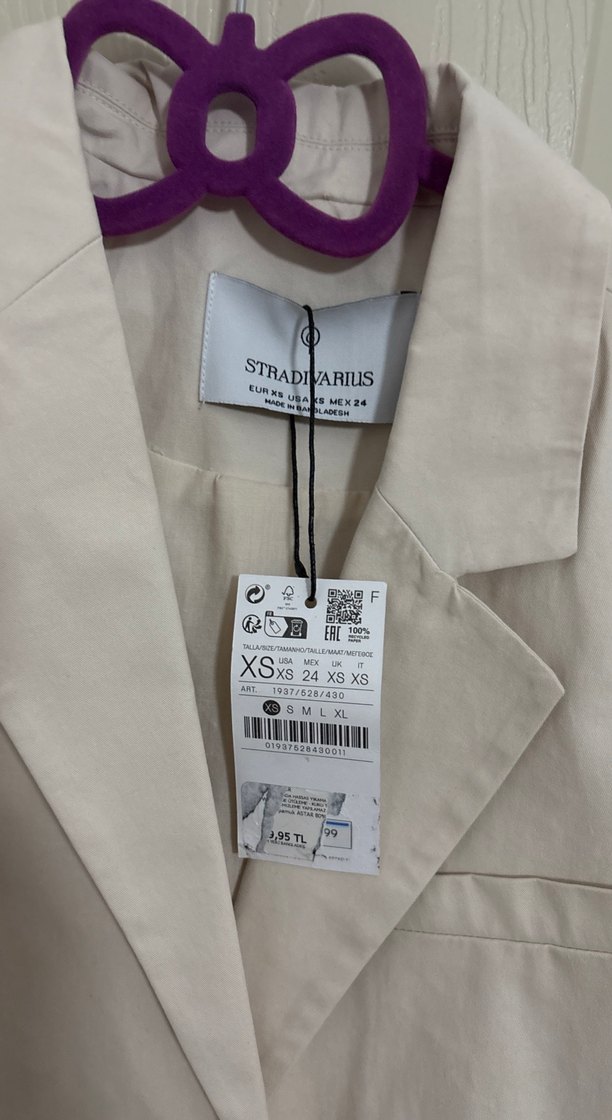 Düğmeli Bej Kadın Blazer Ceket - Görsel 2