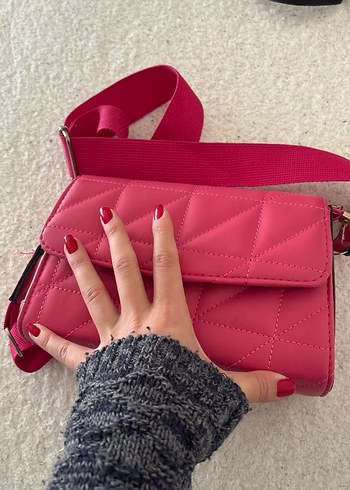 Pembe Kemerli Kadın Çanta - Görsel 5