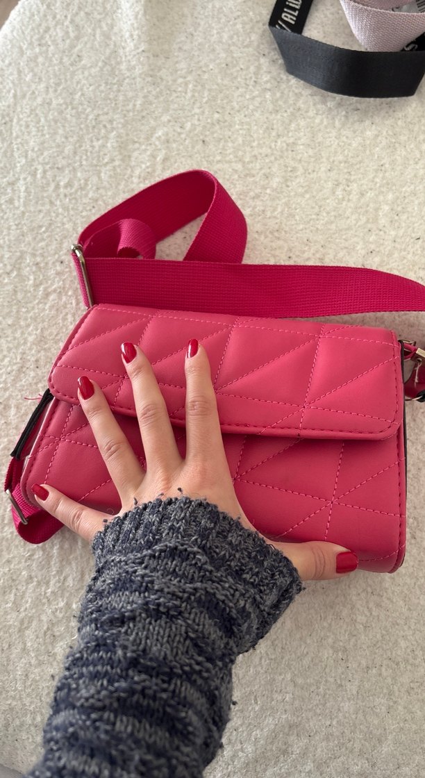 Pembe Kemerli Kadın Çanta - Görsel 5