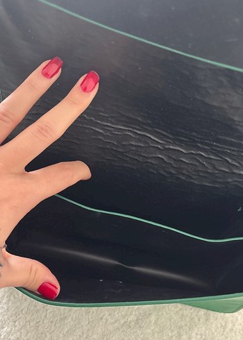 Yeşil Deri Kadın Çanta - Görsel 4