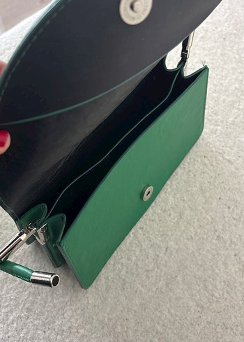 Yeşil Deri Kadın Çanta - Görsel 3