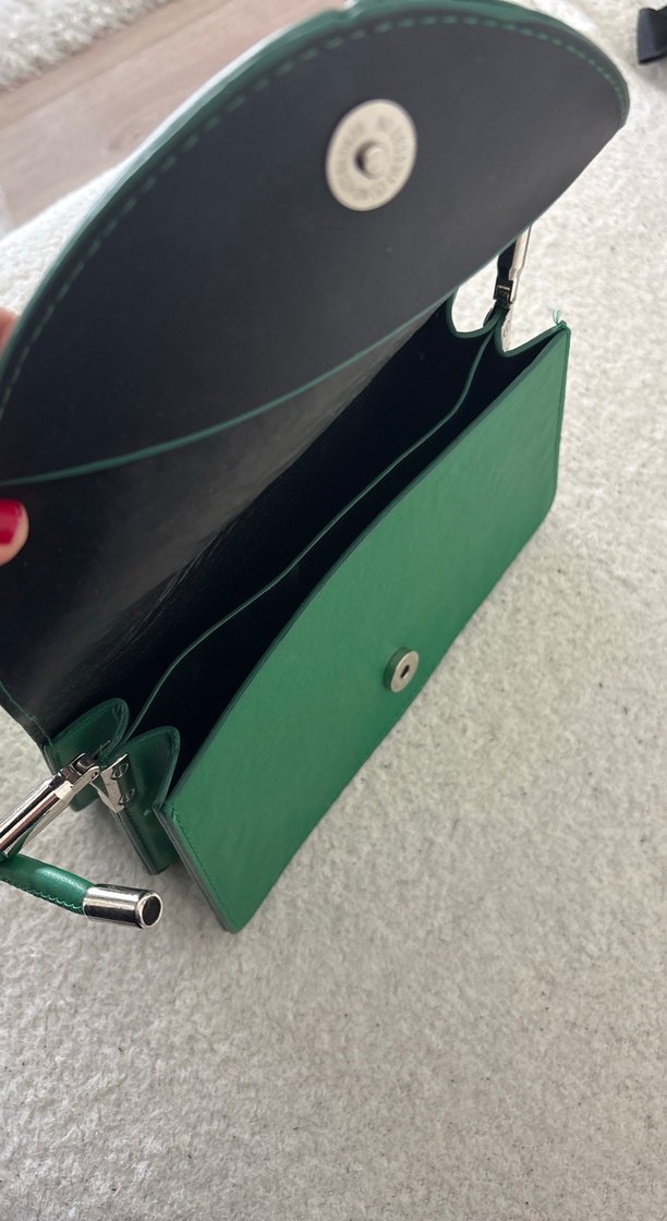 Yeşil Deri Kadın Çanta - Görsel 3