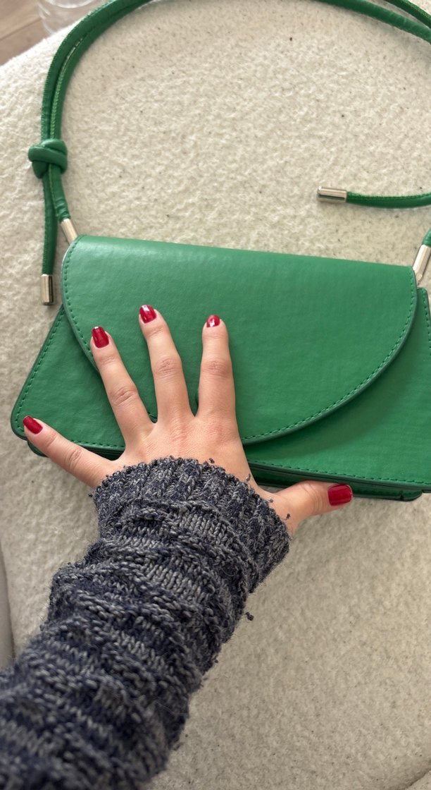 Yeşil Deri Kadın Çanta - Görsel 5