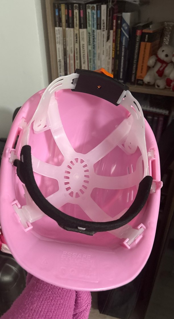 Pastel Pembe Minimalist Motosiklet Kaskı - Görsel 3