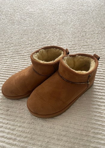 Ugg Kürklü Taba Kadın Süet UGG Bot