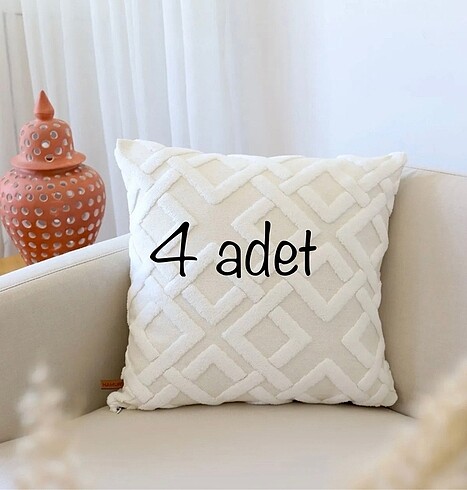 Punç desenli Kırlent Yastık kılıfı 4 adet