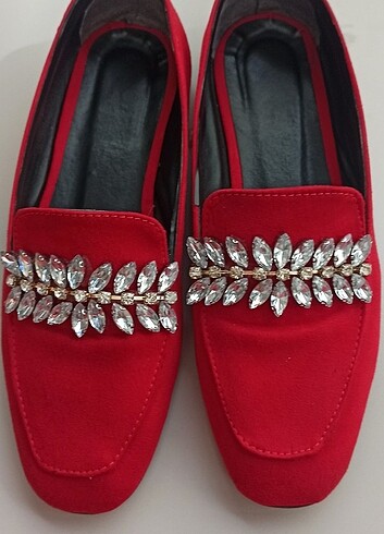 Kırmızı Loafer Ayakkabı 