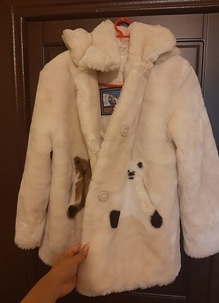 9 Yaş Beden ten rengi Renk Peluş krem rengi kürk
