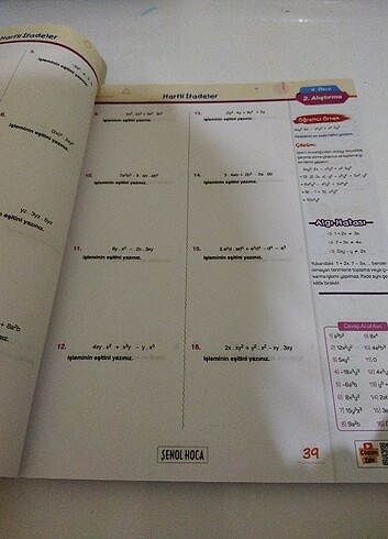 Şenol hoca alıştırmalarla Matematik 1