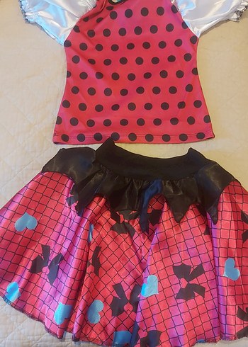 Monster High Kız Çocuk Renkli Puantiyeli Elbise