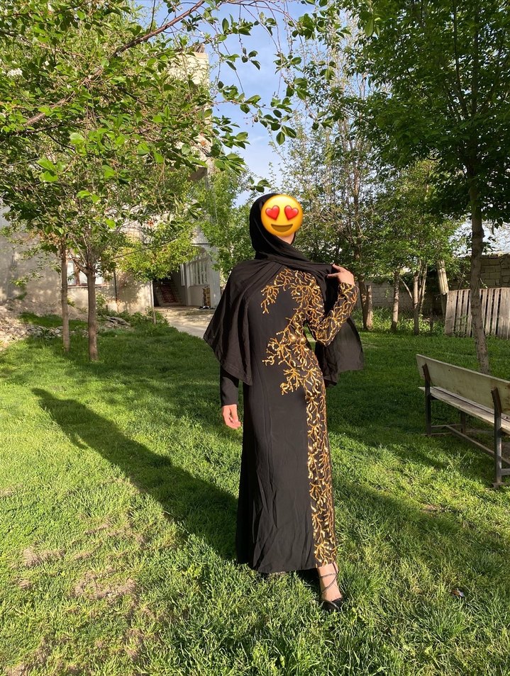 Siyah Drapeli Uzun Kollu Gotik Elbise - Görsel 3