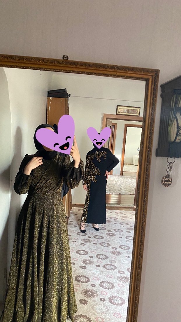 Uzun Kollu Kahverengi Avant-Garde Elbise 38/42 beden uyumludur - Görsel 2