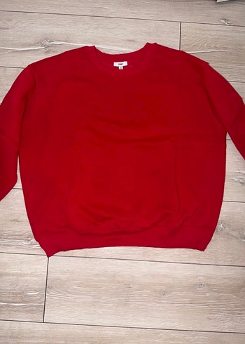 Mavi Jeans Kirmizi Bisiklet Yaka Rahat Sweatshirt