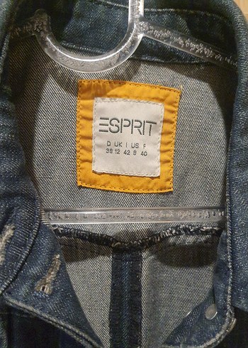Esprit Kemerli Kadın Kısa Kollu Denim Ceket Espirit Orjinal