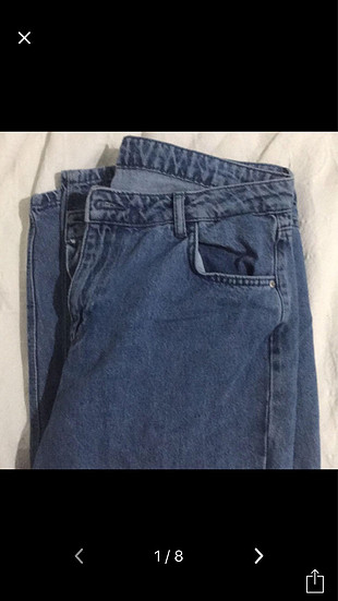 xl Beden mavi Renk Mom jean