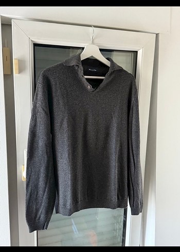 Massimo Dutti Koyu Gri Triko Kazak Massimo Dutti