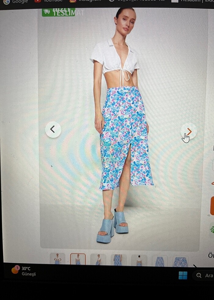 Çicekli etek - Görsel 2