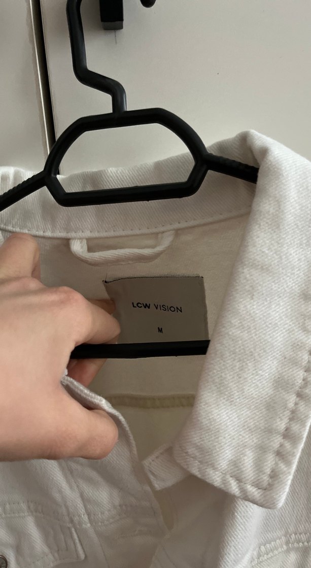 Kadın Beyaz Düğmeli Denim Ceket - Görsel 2