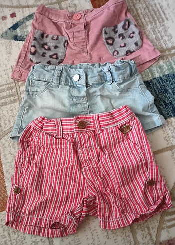 Kız Çocuk Renkli Denim Şortlar - Görsel 2