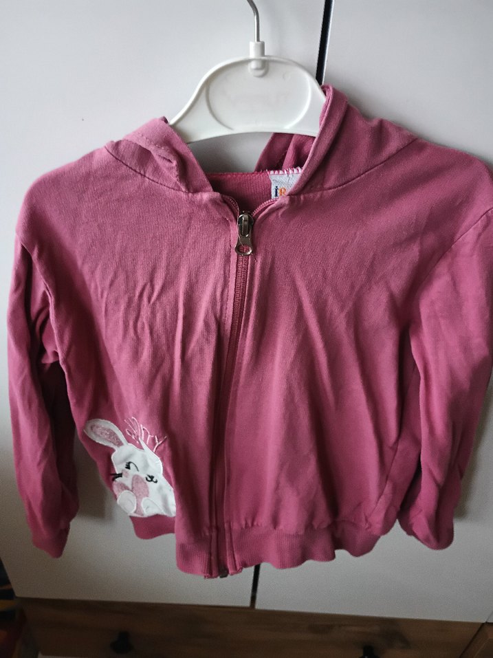 Kızlar için Kapüşonlu Fermuarlı Pembe Sweatshirt - Görsel 3