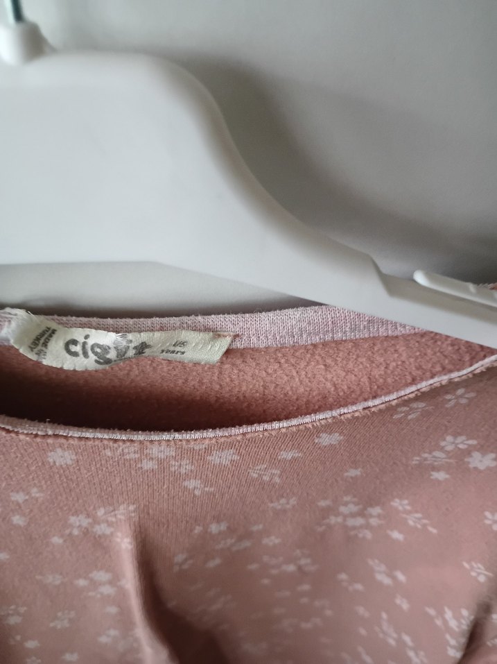 Kız Çocuk Pembe Pamuklu Sweatshirt - Görsel 2