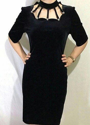 Adil Işık Kadife elbise 