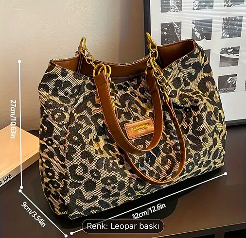 Zara LEOPAR DESENLİ ÇANTA