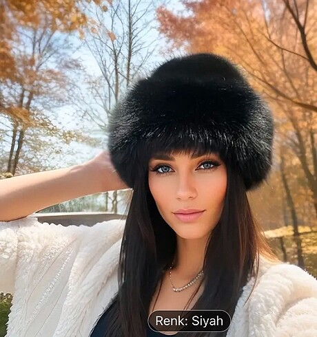 SİYAH RUS KALPAK PELUŞ ŞAPKA