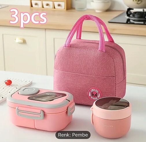 ÜÇLÜ PEMBE BESLENME SETİ