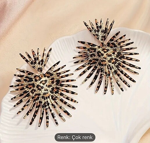 Beden çeşitli Renk LEOPAR DESENLİ İTHAL KÜPE