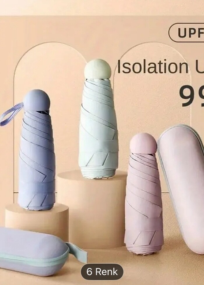 İTHAL KAPSÜL ŞEMSİYE PEMBE MOR - Görsel 2