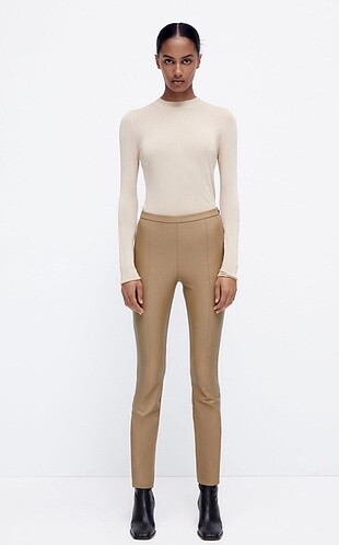 ZARA SUNİ DERİ TAYT PANTOLON