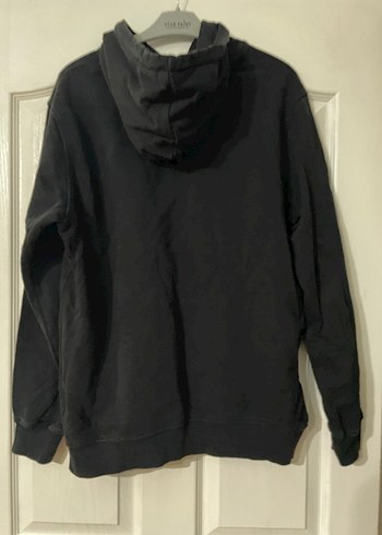 Diğer Siyah Kapüşonlu Oversize Sweatshirt