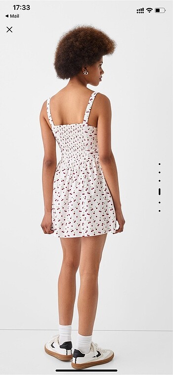 Bershka Bershka beyaz desenli elbise