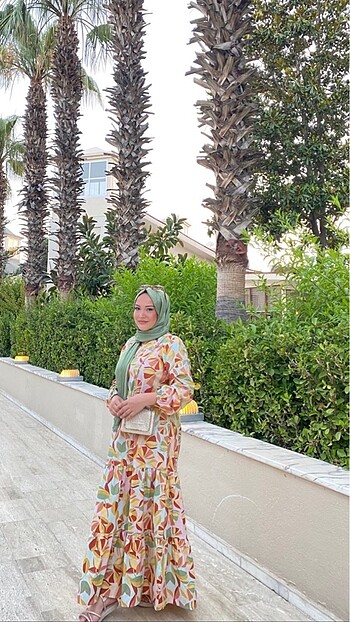 Desenli yazlık elbise