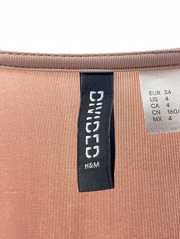 34 Beden pembe Renk H&M Kısa Elbise %70 İndirimli.