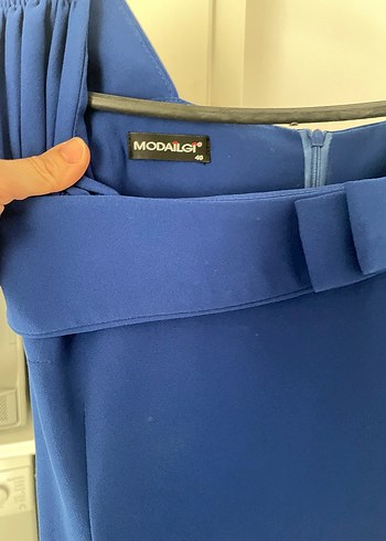 Mavi Midi Kadın Elbise - Görsel 3