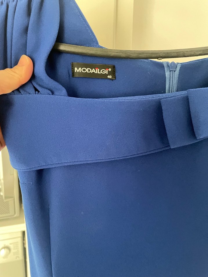 Mavi Midi Kadın Elbise - Görsel 2