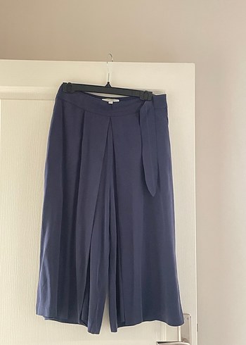 İpekyol Lacivert Pilili Kadın Midi Kumaş Pantolon - Görsel 2