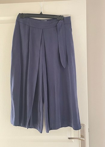 İpekyol Lacivert Pilili Kadın Midi Kumaş Pantolon - Görsel 4